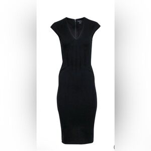 Marciano Black V-Neck Midi Dress